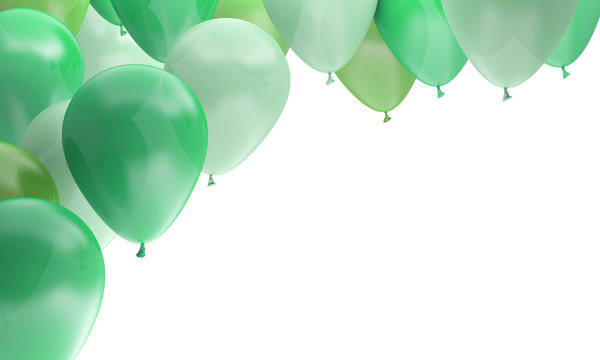 ballons fête anniversaire célébration verts