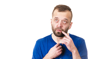 Confused man thinking