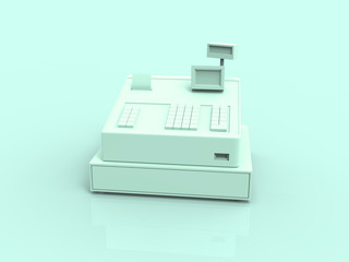 Cash Register 3D Render