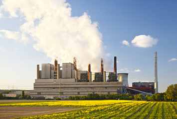 Steaming Brown Coal Power Station