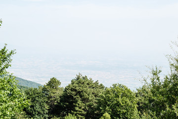 Obraz na płótnie Canvas Panorama City Leptokarya from Mount Olympus, Greece 