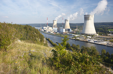 Nuclear Power Station With Green Foreground