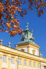 Beautiful palace Wilanow in Warsaw. Capital of Poland.