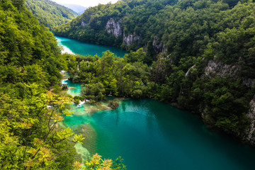 Fototapeta na wymiar Amazing Plitvice Lakes National Park, Croatia