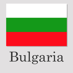 Bulgarian flag isolated on grey background