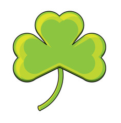 clover icon over white background, vector illustration