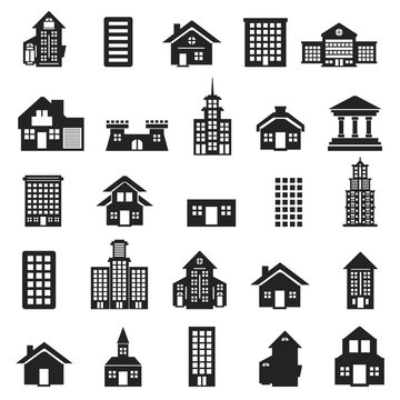 Buildings vector icons