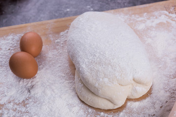 Bread cooking. Dough. Cuisine, chef.