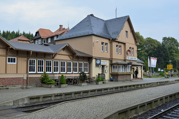 Fototapeta na wymiar Bahnhof 'Drei Annen Hohne' der Harz Schmalspurbahn