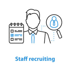 Staff recruitment concept icon