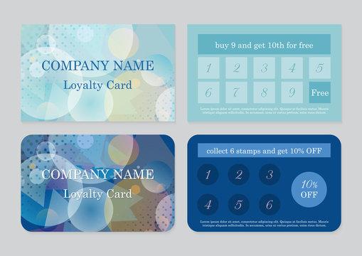 Set Of Two Loyalty Card Templates