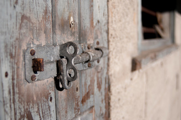 Bolted Door on Abandoned Barn