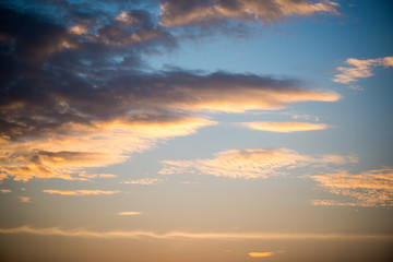 sunset sky background,clouds with background.