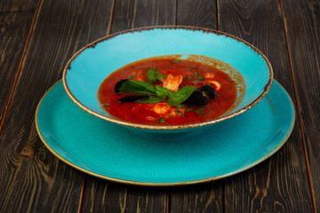 Seafood tomato soup