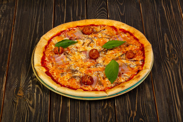 Pizza with bacon