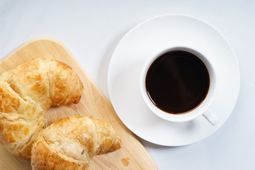 Coffee with croissant