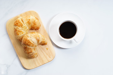 Coffee with croissant