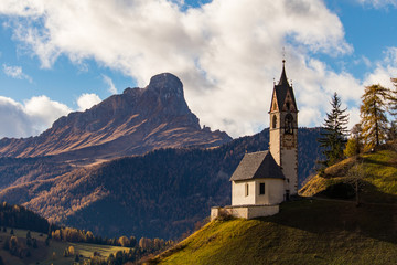 Fototapeta na wymiar Church and Mountains