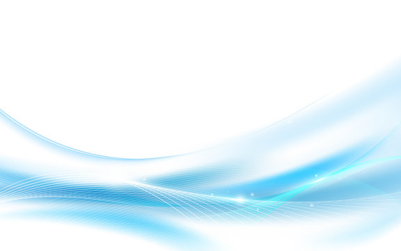 Abstract blue wavy with blurred light curved lines background
