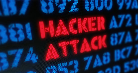 Fototapeta premium Cyber attack hacker attack
