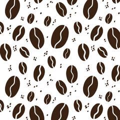 Coffee beans pattern.Perfect design for posters, cards, textile, web pages.