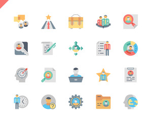 Simple Set Head Hunting Flat Icons for Website and Mobile Apps. Contains such Icons as Job, Career, Businessman, Developer, Employment, Resume. 48x48 Pixel Perfect. Vector illustration.