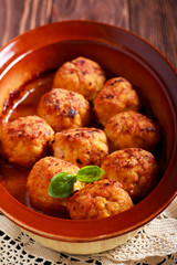 Baked turkey fillet meatballs