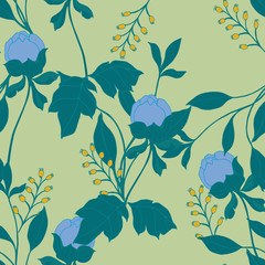 Abstract elegance pattern with floral background.