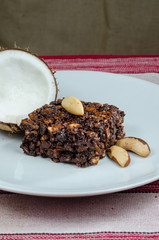 Healthy dessert made with coconut and chestnut
