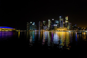 Fototapeta premium Marina Bay Singapore w nocy