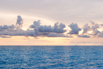 Beautiful of sky with clouds over sea.