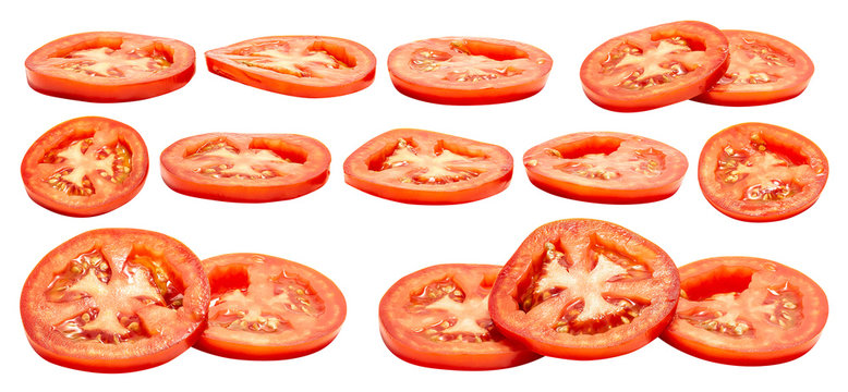 Tomato slice isolated