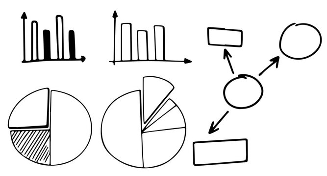 Set of doodle infrographics