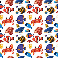 Pattern of sea animals