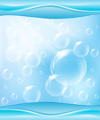 A Blue Aqua Bubble Template