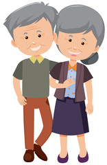 An elderly couple together