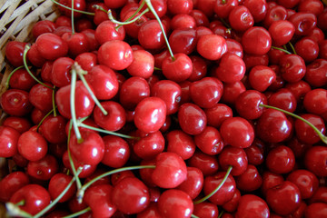 Obraz na płótnie Canvas Sweet tasty Red Cherry Background