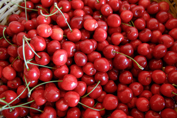 Sweet tasty Red Cherry Background