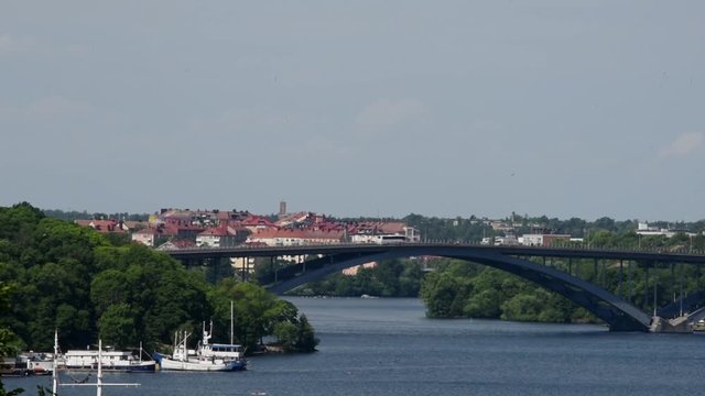 Long bridge in Stockholm