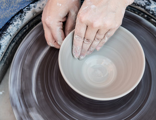 Overhead potter's wheel