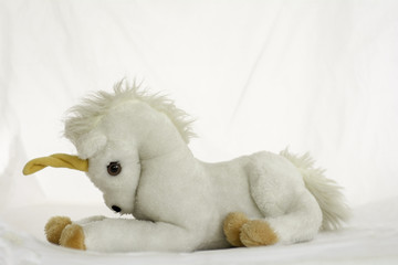 Unicorn horse doll on white background. © supanee2550