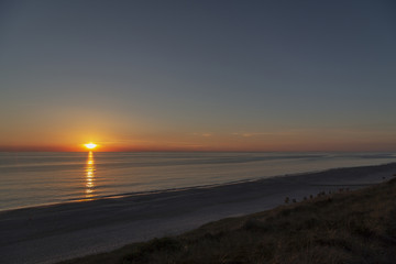 Awesome Sunset with Beach Chairs at Sylt-Wenningstedt / Germany