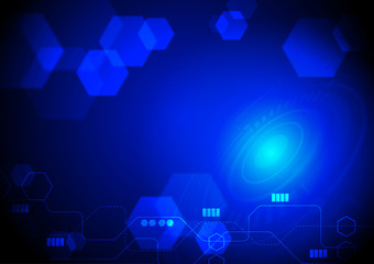 Technology background concept on dark blue