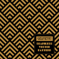 Geometric seamless vector pattern , Art deco background