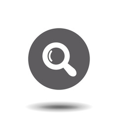 Magnifying glass or search icon, flat vector graphic on isolated background.