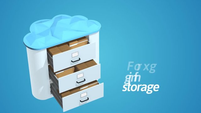 Cloud Computing Concept. Storage, database, servers access. Technology concept.