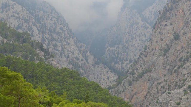 Beautiful cloudy scenic landscape. Taurus mountains in Turkey, Beldibi town area situated between Kemer and Antalya turkish cities.
