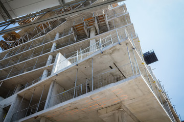 Newly constructed high-rise building