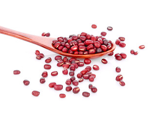 red beans on white background