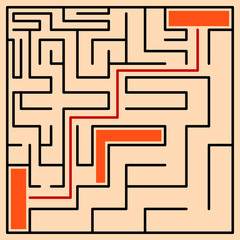 Black square maze(15x15) with help